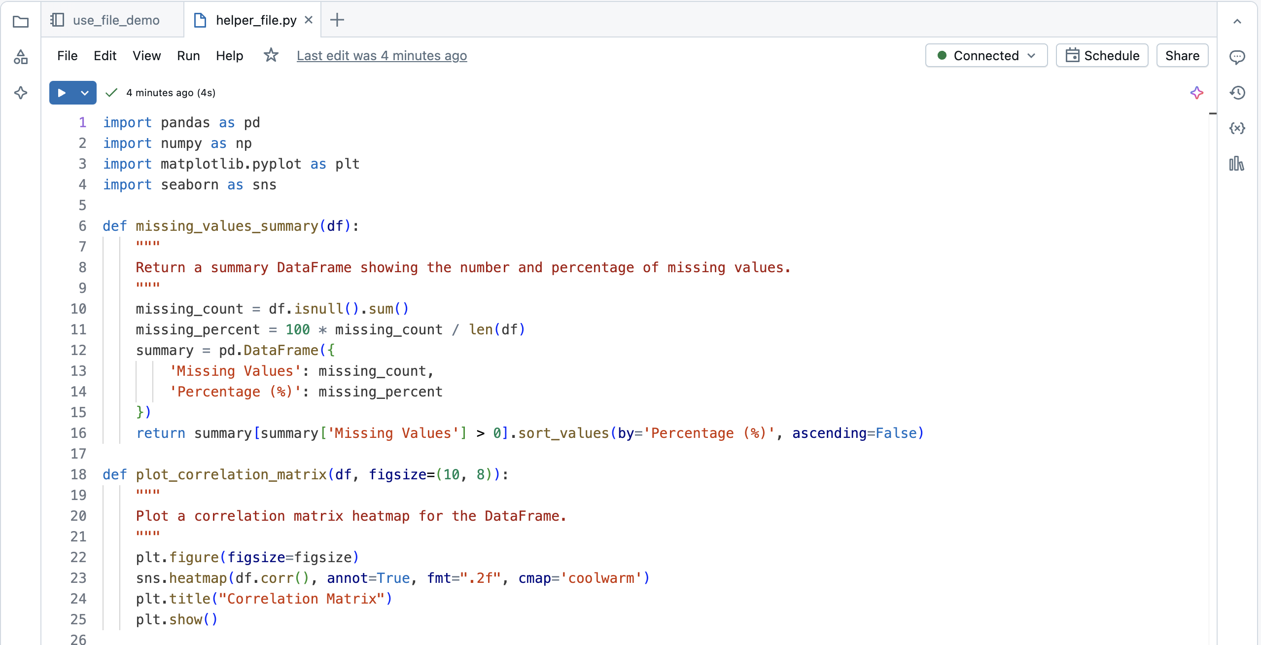 File that defines functions.