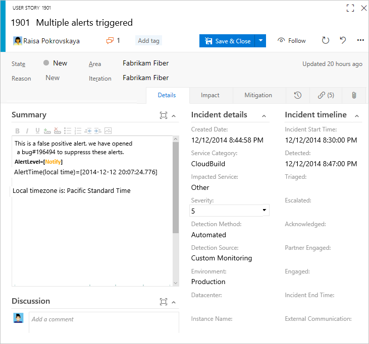 Customized user story form