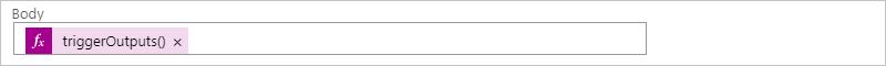 Screenshot shows Consumption workflow with Response action's resolved triggerOutputs() expression.