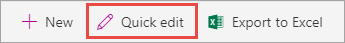 SharePoint list quick edit