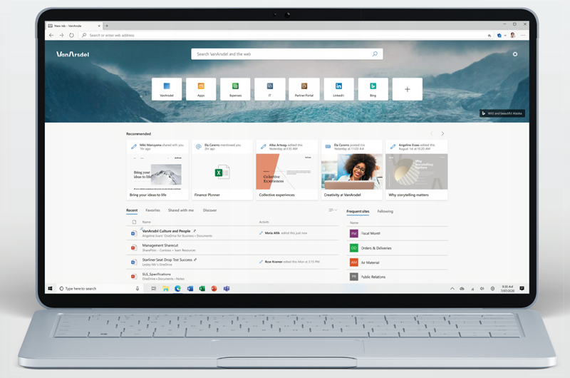 New tab page