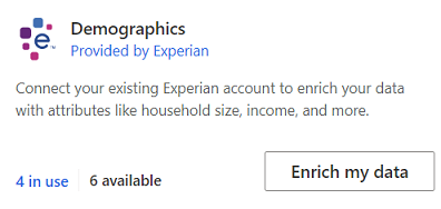 Experian țiglă în pagina de prezentare generală a îmbogățirii.