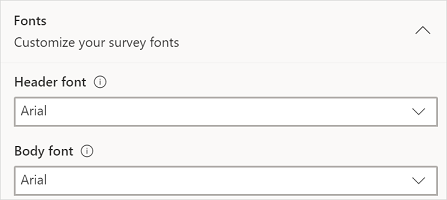 Alegeți fonturile pentru sondaj.