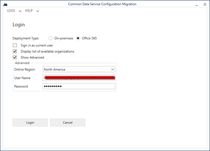 Conectare de configurare.