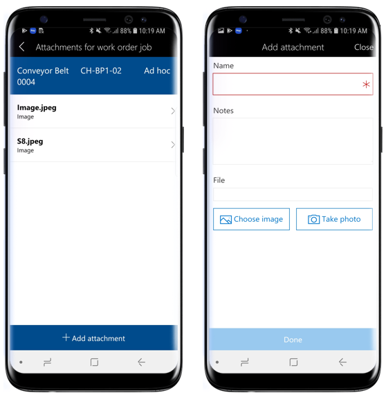 View and add attachments for a work order job View and add attachments for a work order job.
