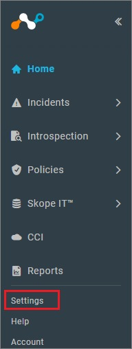 Screenshot shows Setting selected.