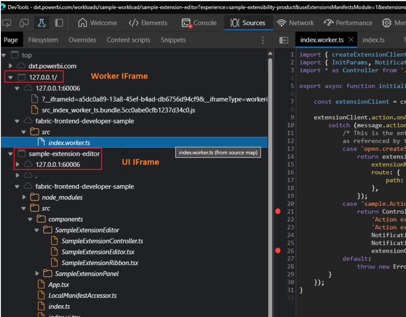 Screenshot of debugging files in VS Code.