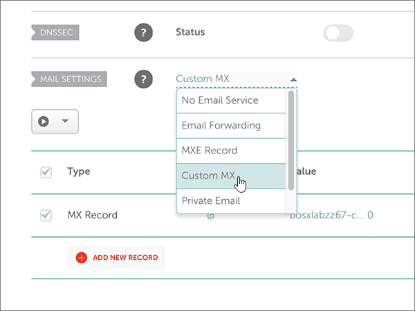 Select Custom MX.