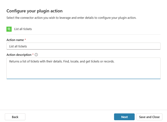 Configure API tool.
