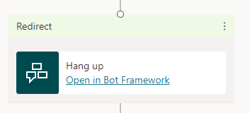 Add a Hang up action to a node in Copilot Studio.