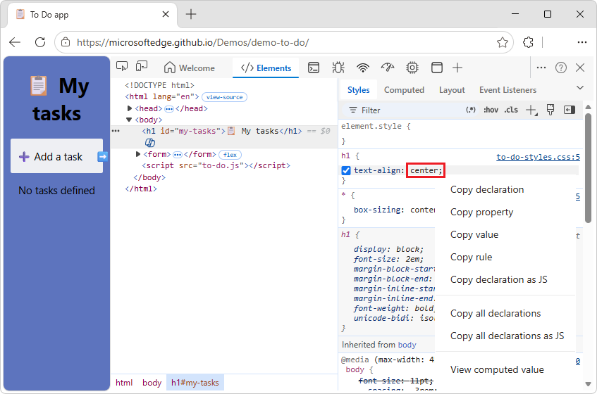 Copy CSS dropdown menu
