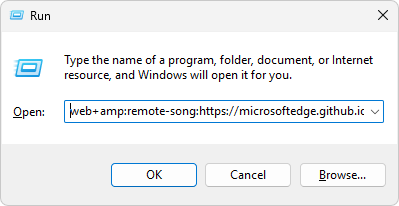 The Run dialog