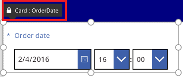 Selectarea cardului de date.