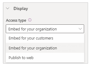 Power BI Tip de acces.