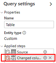 Captură de ecran cu coloanele modificate.