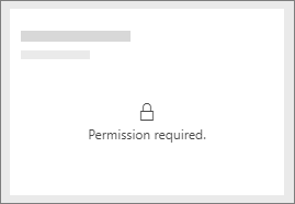 Screenshot that shows the Power BI locked tile.