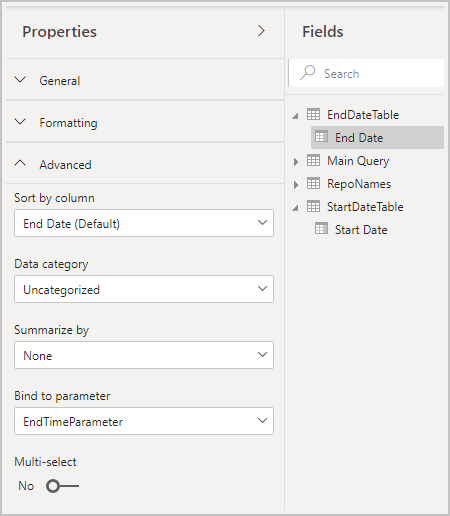 Screenshot that shows configuring more parameters.