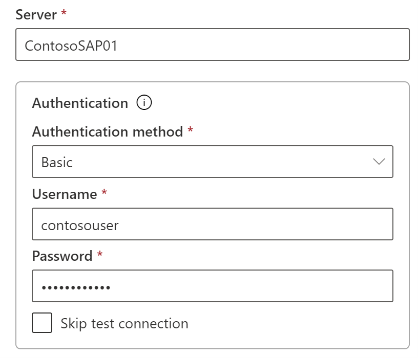  Screenshot of Filling in the data source settings.