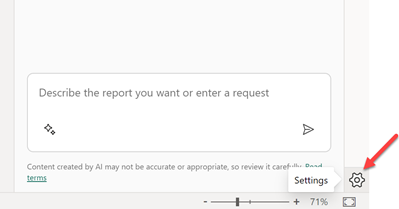 Screenshot of the workspace settings in Power BI desktop.