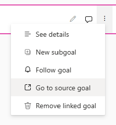 Screenshot showing option to go to source metric.