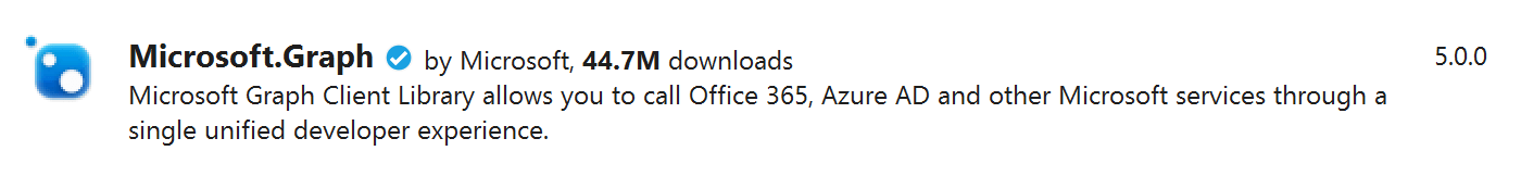 Microsoft.Graph package.