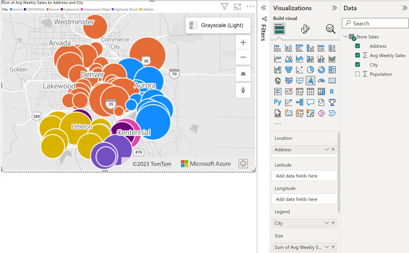 Карта в power bi