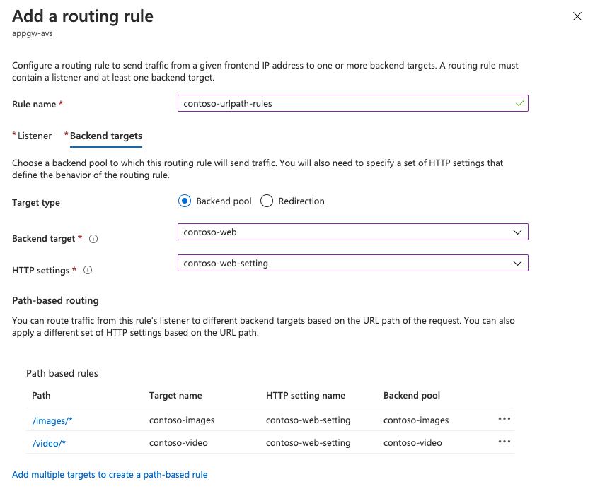 Routing rules