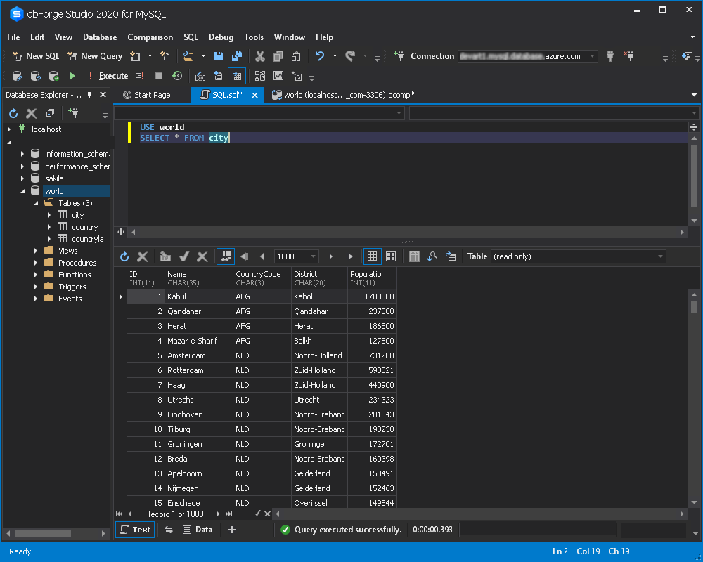 Screenshot showing the results of the Data Synchronization wizard.