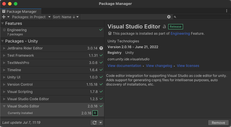 Package editor