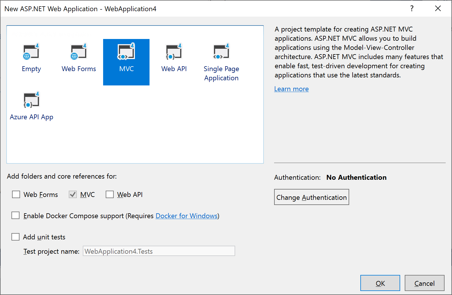 Stack net. Asp net web application Visual Studio. Windows окно аутентификации. Web application c#. C# MVC authentication.