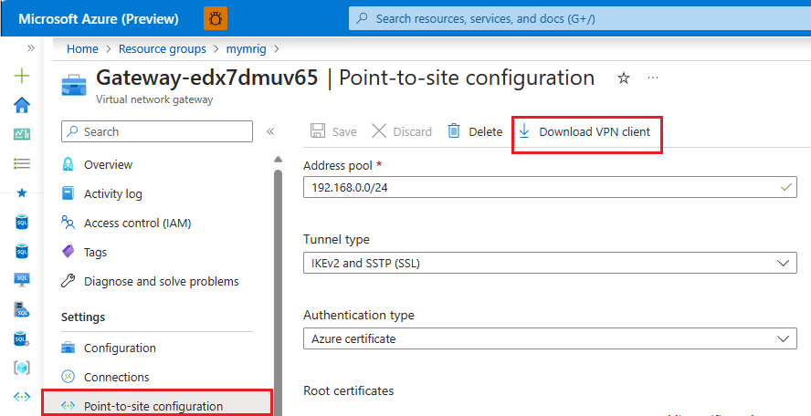 Point configure