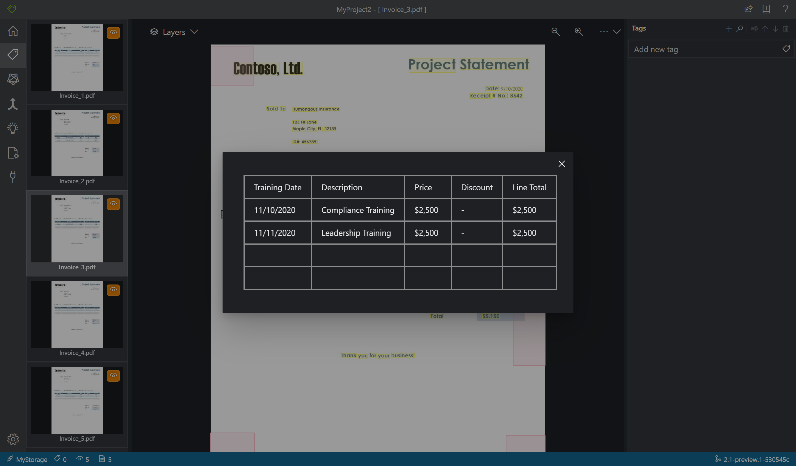 C forms label