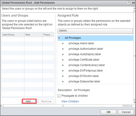 Снимок экрана: выбор пользователя или группы.