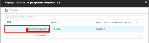Снимок экрана: сведения о сервере.