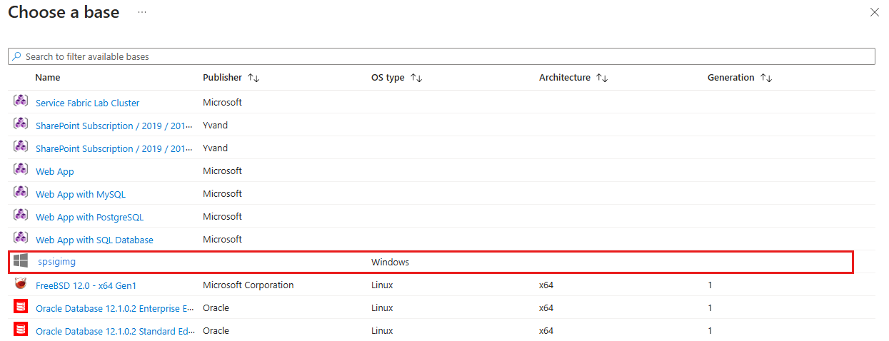 Выбор общего образа для базы