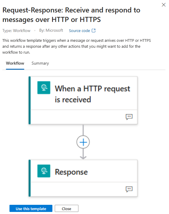 Снимок экрана: выбор этого шаблона.