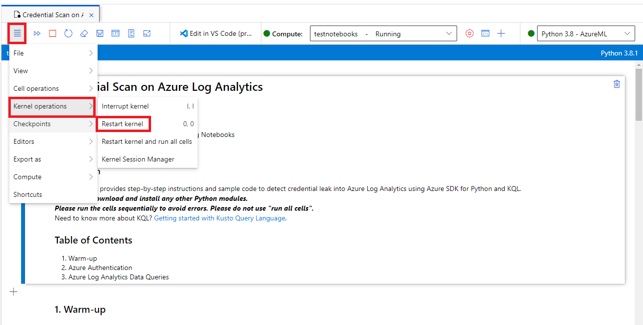 Перезапустите ядро записной книжки.