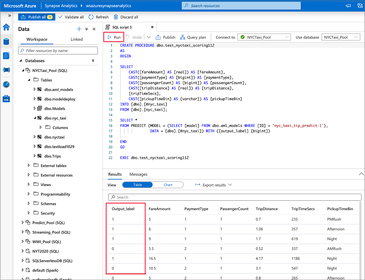 Снимок экрана: оценка и прогнозы.