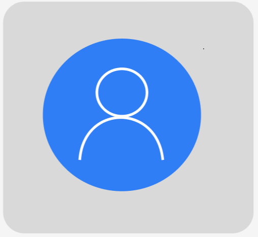 Снимок экрана: значок личная учетная запись.