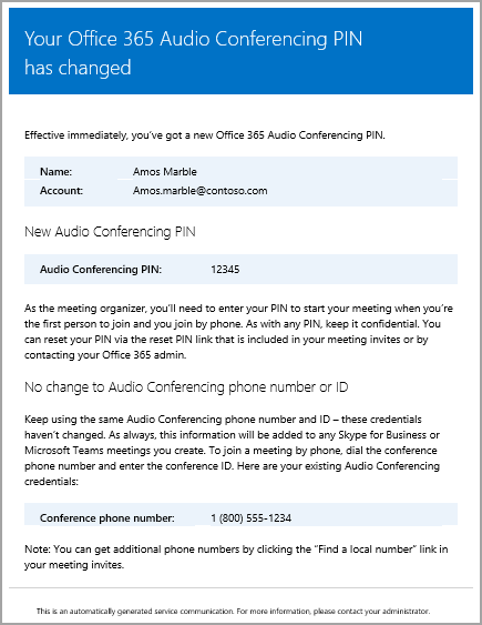 Изменен ПИН-код конференц-связи с телефонным подключением.