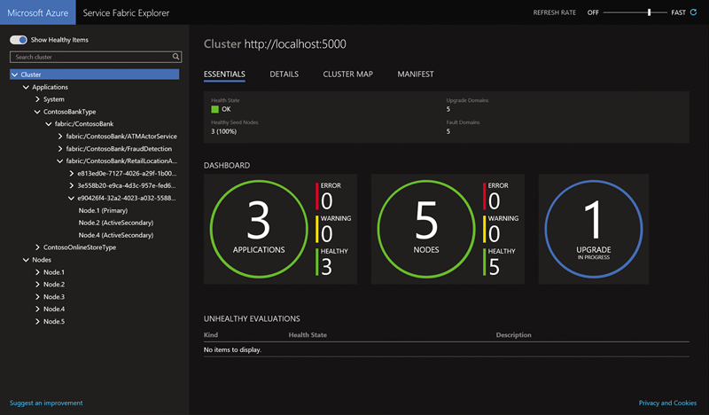 Service Fabric Explorer