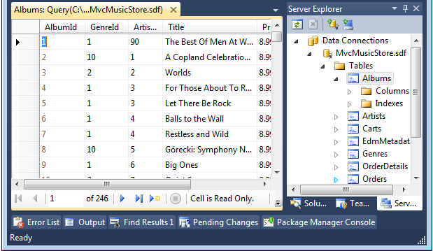 Изображение некоторых данных из таблицы