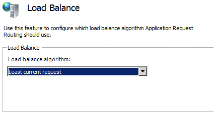 В области Балансировка нагрузки выберите алгоритм балансировки нагрузки (например, наименьший текущий запрос).
