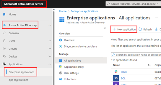 Снимок экрана: Центр администрирования Microsoft Entra.