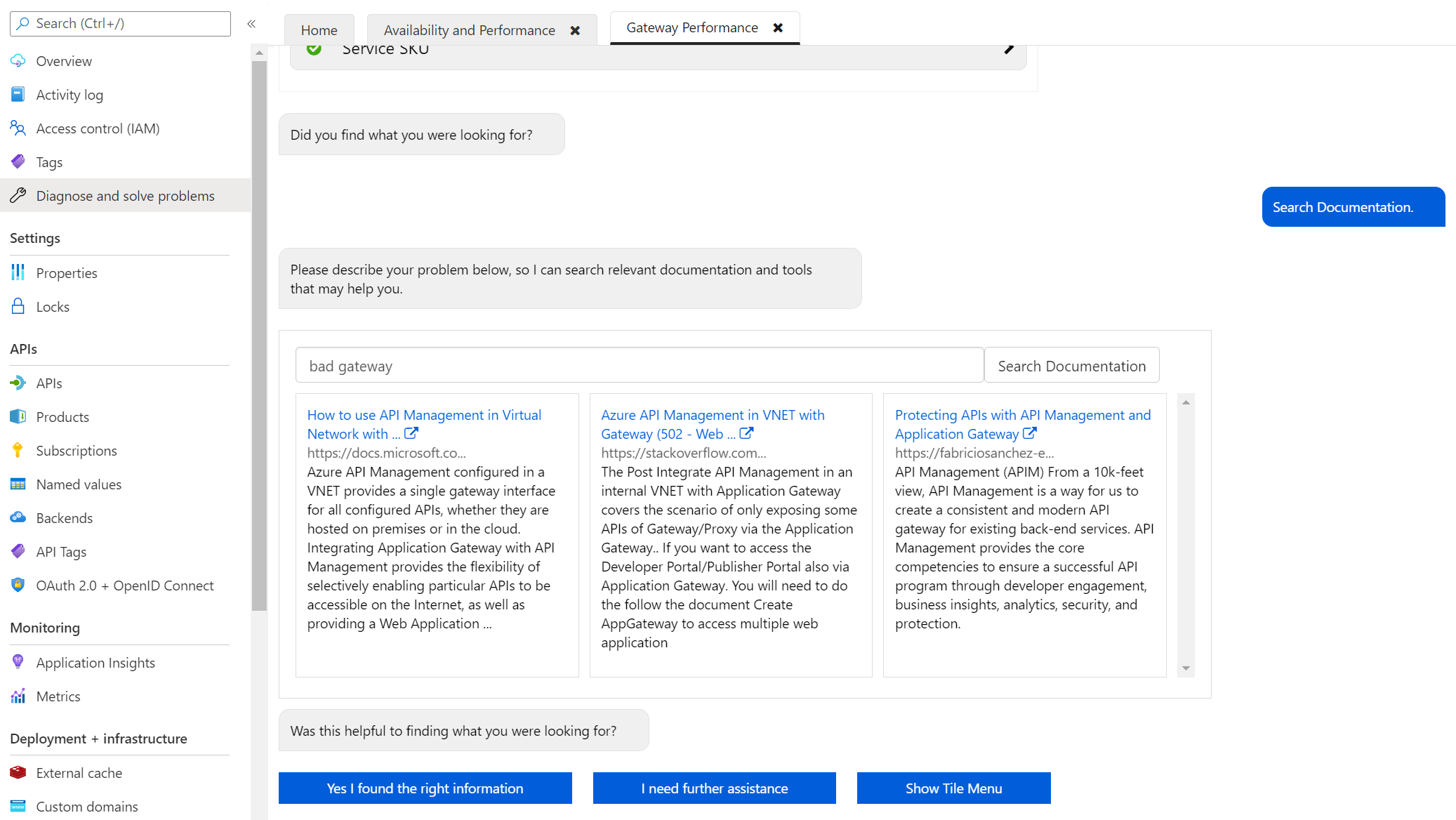 Снимок экрана: результаты документации по поиску.