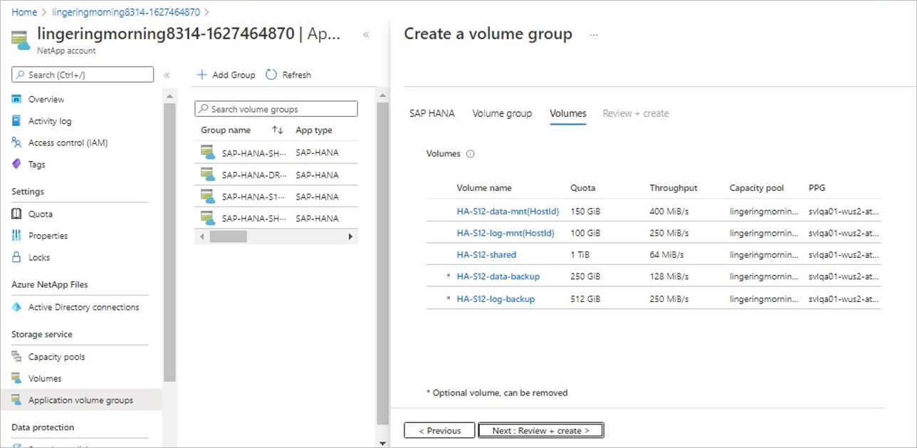 Добавление томов для системы SAP HANA в качестве базы данных-получателя в  HSR с помощью Azure NetApp Files | Microsoft Learn