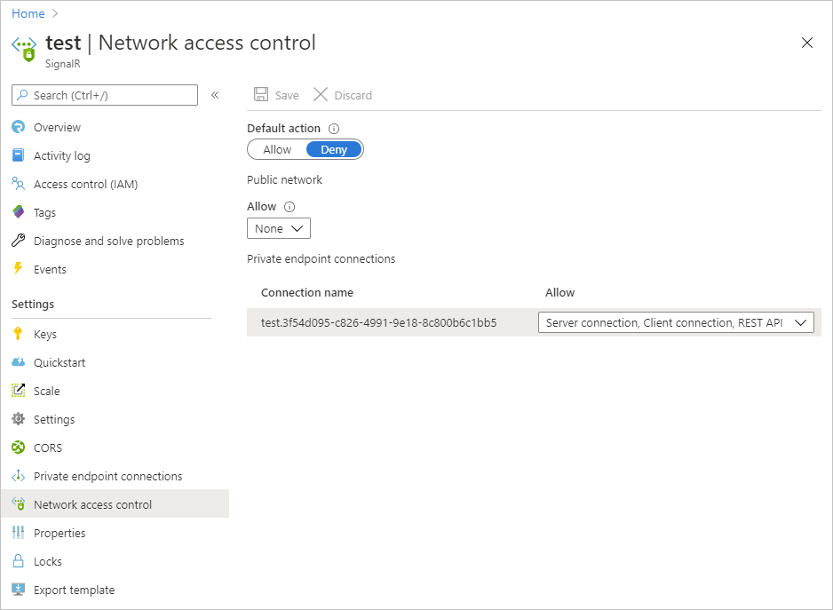 Network ACL on portal