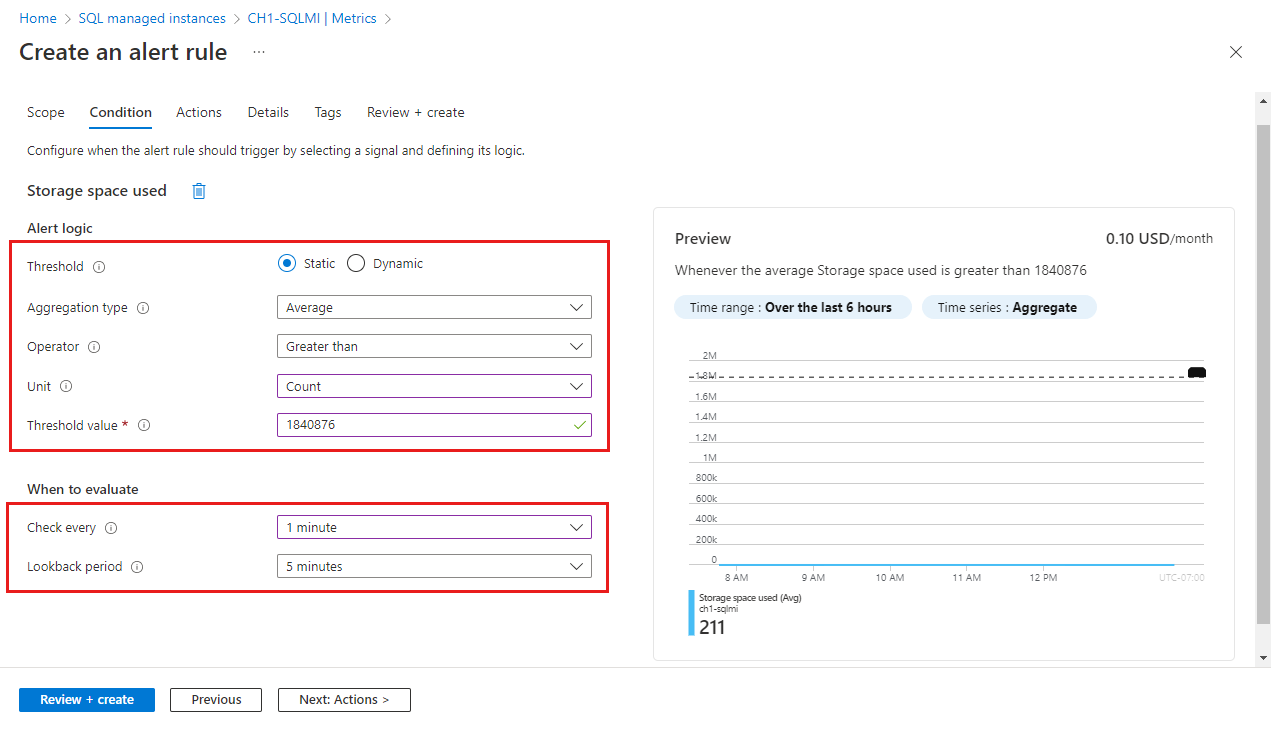 Настройка оповещений и уведомлений для Управляемый экземпляр SQL Azure  (портал Azure) - Azure SQL Managed Instance | Microsoft Learn