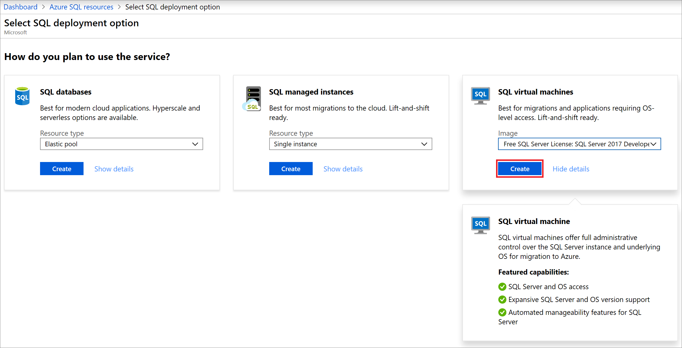 Создание SQL Server на виртуальной машине Windows в портал Azure - SQL  Server on Azure VMs | Microsoft Learn