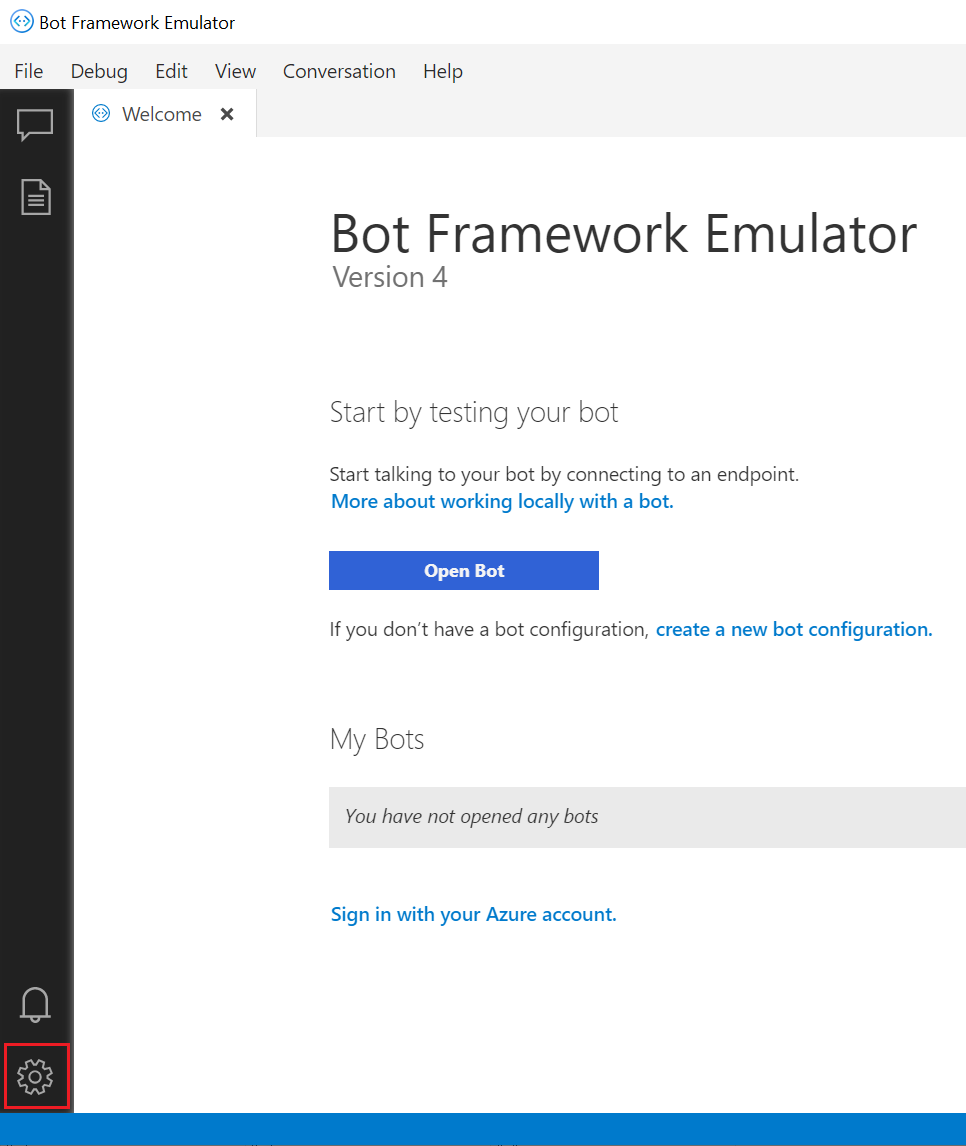 Тестирование и отладка ботов с помощью эмулятора Bot Framework - Bot  Service | Microsoft Learn